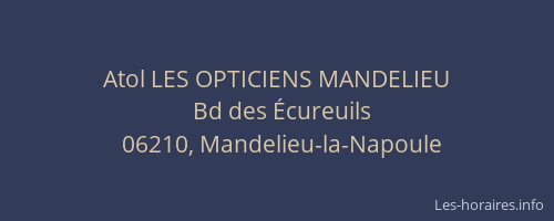 Atol LES OPTICIENS MANDELIEU