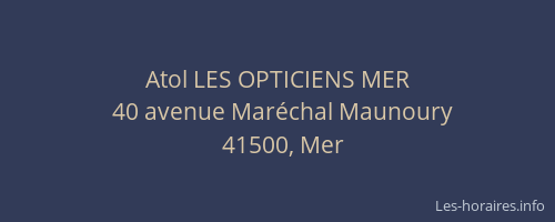 Atol LES OPTICIENS MER