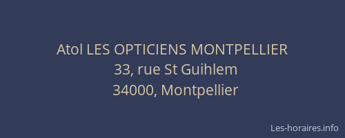 Atol LES OPTICIENS MONTPELLIER
