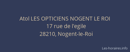 Atol LES OPTICIENS NOGENT LE ROI