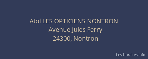 Atol LES OPTICIENS NONTRON