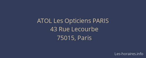 ATOL Les Opticiens PARIS