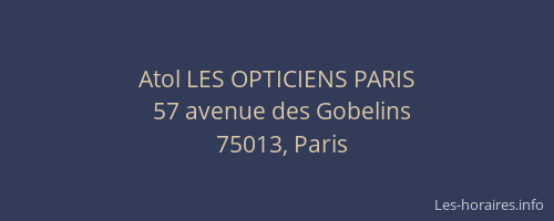 Atol LES OPTICIENS PARIS