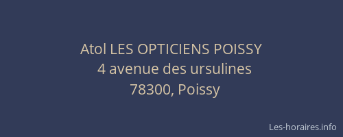 Atol LES OPTICIENS POISSY
