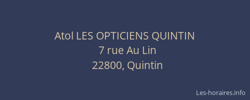 Atol LES OPTICIENS QUINTIN