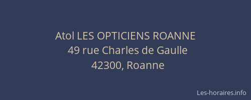 Atol LES OPTICIENS ROANNE