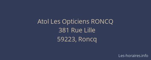 Atol Les Opticiens RONCQ