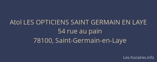 Atol LES OPTICIENS SAINT GERMAIN EN LAYE