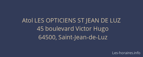 Atol LES OPTICIENS ST JEAN DE LUZ