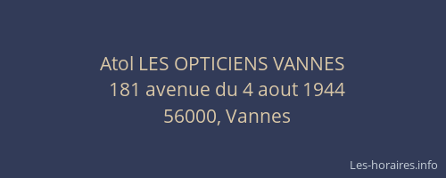 Atol LES OPTICIENS VANNES