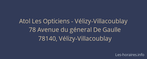 Atol Les Opticiens - Vélizy-Villacoublay