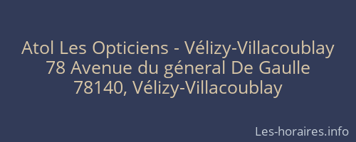 Atol Les Opticiens - Vélizy-Villacoublay