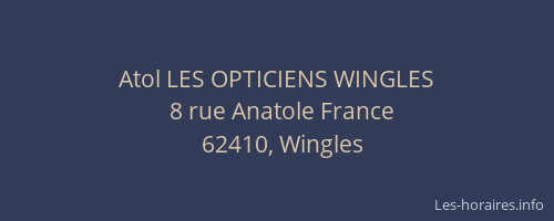 Atol LES OPTICIENS WINGLES