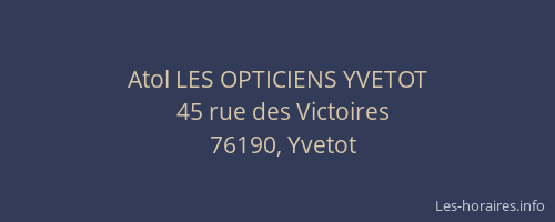 Atol LES OPTICIENS YVETOT