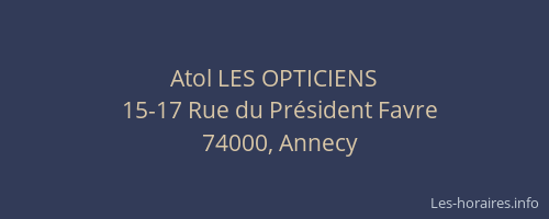 Atol LES OPTICIENS