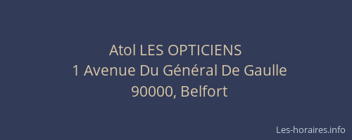 Atol LES OPTICIENS