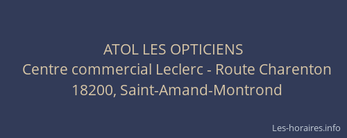 ATOL LES OPTICIENS