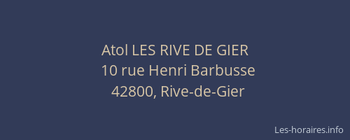 Atol LES RIVE DE GIER