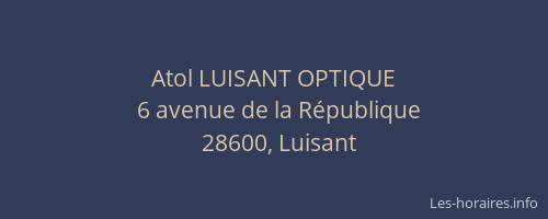 Atol LUISANT OPTIQUE