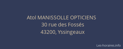 Atol MANISSOLLE OPTICIENS