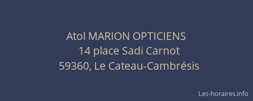 Atol MARION OPTICIENS