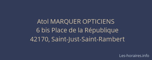 Atol MARQUER OPTICIENS