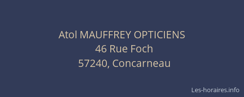 Atol MAUFFREY OPTICIENS