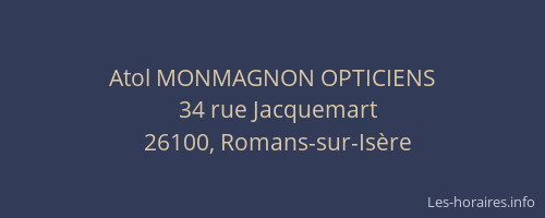 Atol MONMAGNON OPTICIENS