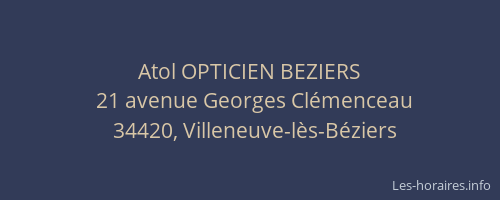 Atol OPTICIEN BEZIERS