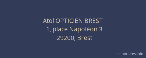 Atol OPTICIEN BREST