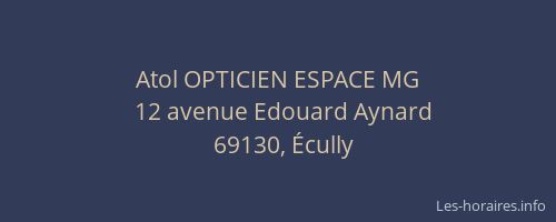 Atol OPTICIEN ESPACE MG