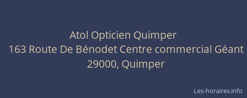 Atol Opticien Quimper