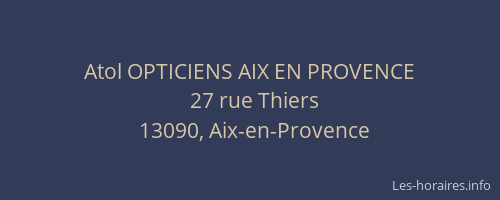 Atol OPTICIENS AIX EN PROVENCE