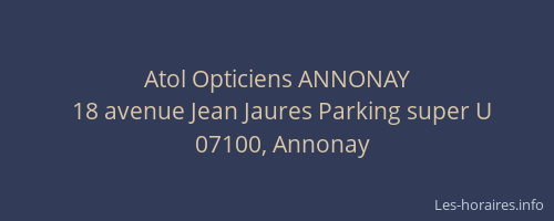 Atol Opticiens ANNONAY