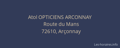 Atol OPTICIENS ARCONNAY