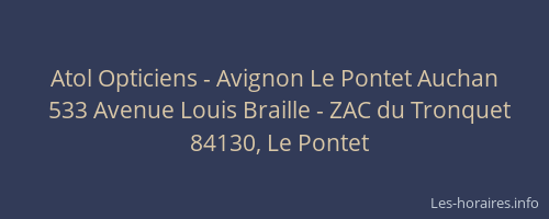 Atol Opticiens - Avignon Le Pontet Auchan