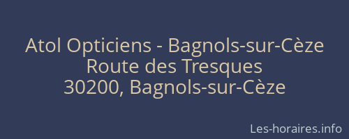 Atol Opticiens - Bagnols-sur-Cèze