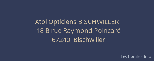 Atol Opticiens BISCHWILLER