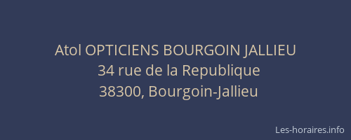Atol OPTICIENS BOURGOIN JALLIEU