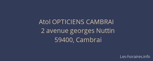Atol OPTICIENS CAMBRAI