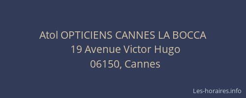 Atol OPTICIENS CANNES LA BOCCA