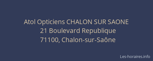Atol Opticiens CHALON SUR SAONE