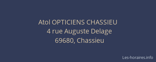Atol OPTICIENS CHASSIEU