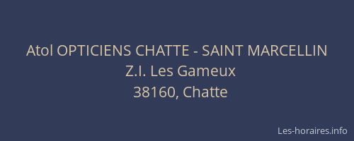 Atol OPTICIENS CHATTE - SAINT MARCELLIN