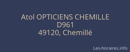 Atol OPTICIENS CHEMILLE