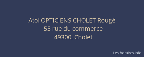 Atol OPTICIENS CHOLET Rougé