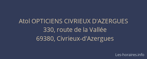 Atol OPTICIENS CIVRIEUX D'AZERGUES