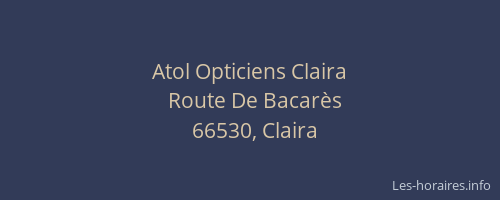 Atol Opticiens Claira
