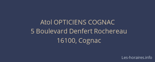 Atol OPTICIENS COGNAC