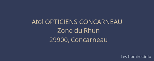 Atol OPTICIENS CONCARNEAU